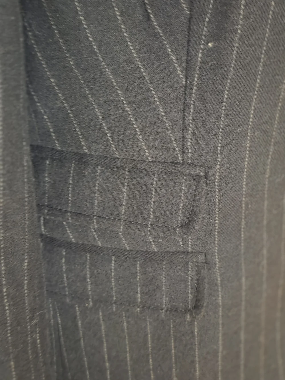 J. Crew Navy Pinstripe Blazer with Gold Buttons